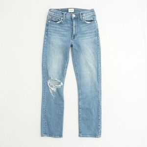 Hudson Blair High Rise Bootcut Crop Jeans Size 26 Ripped Distressed Denim